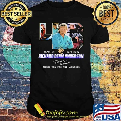 46 Years Of 1976 2022 Richard Dean Anderson Shirt