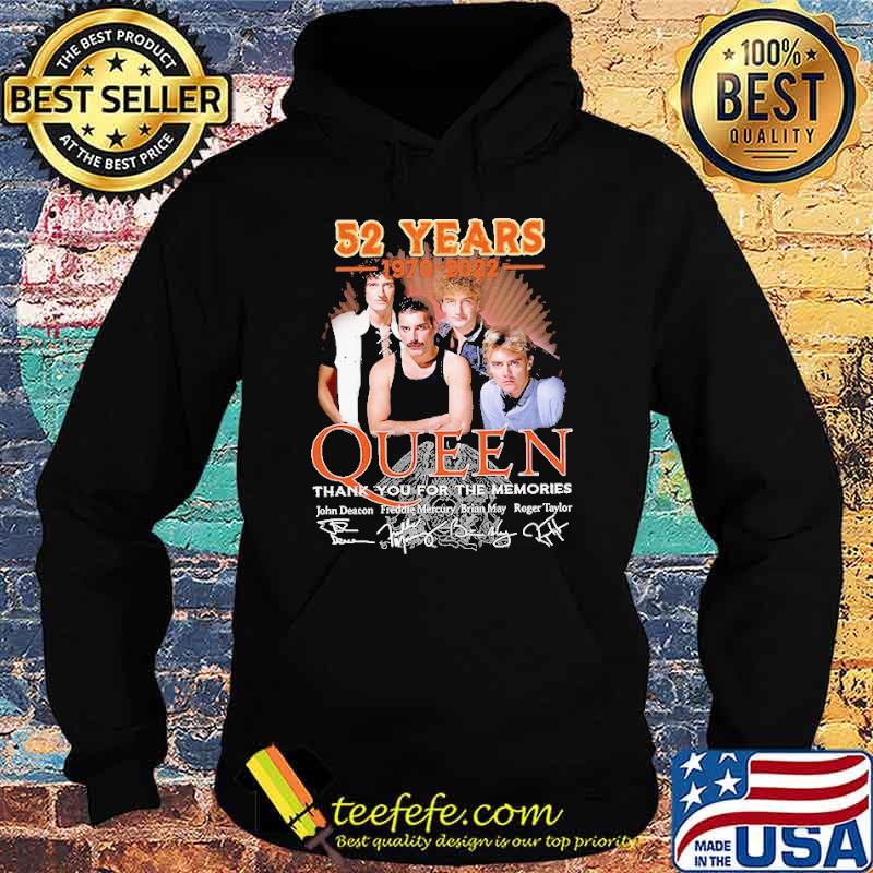 52 years 1970 2022 queen thank for memories signatures s Hoodie 52 years 1970 2022 queen thank for memories signatures s Hoodie