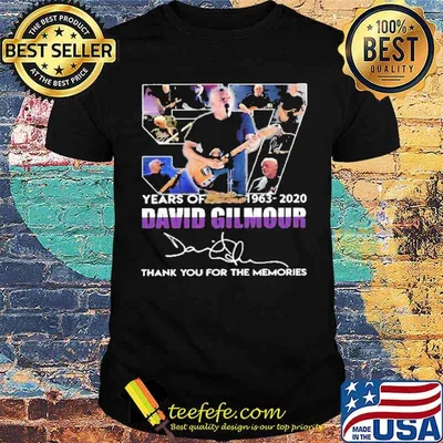 57 Years Of 1963 2020 David Gilmour Thank You For The Memories Shirt