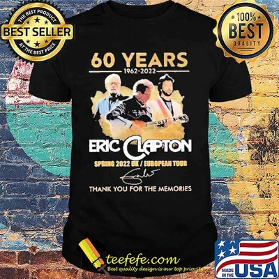 60 Years 1962 2022 Eric Clapton Spring 2022 UK Shirt