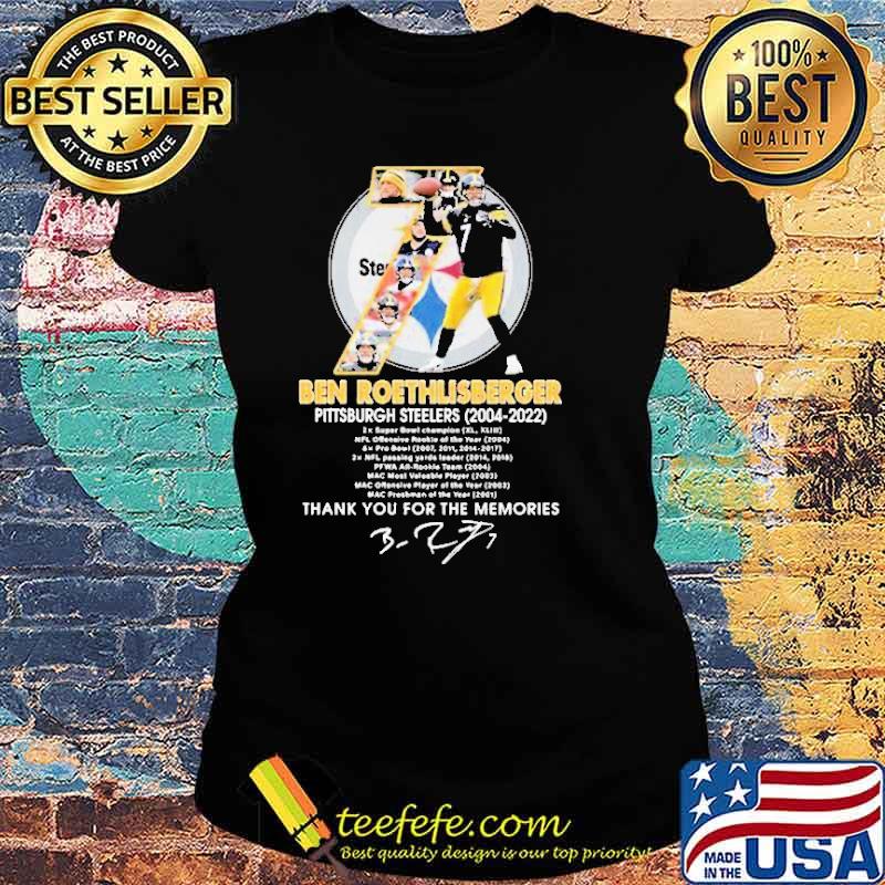 7 Ben Roethlisberger Steelers Thank You For The Memories Shirt Ladies tee 7 Ben Roethlisberger Steelers Thank You For The Memories Shirt Ladies tee