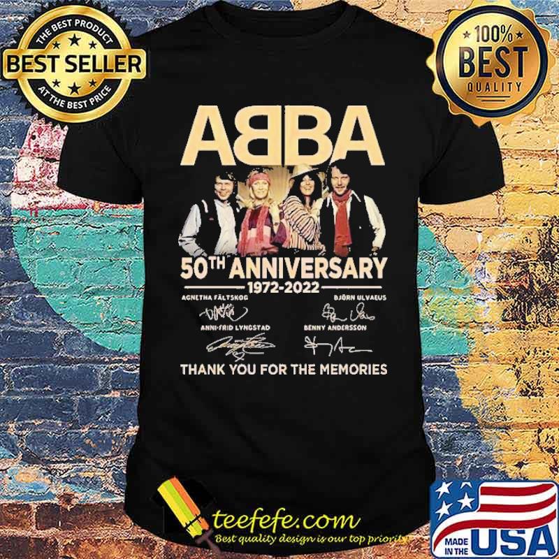Abba 50th anniversary thank for memories signature shirt