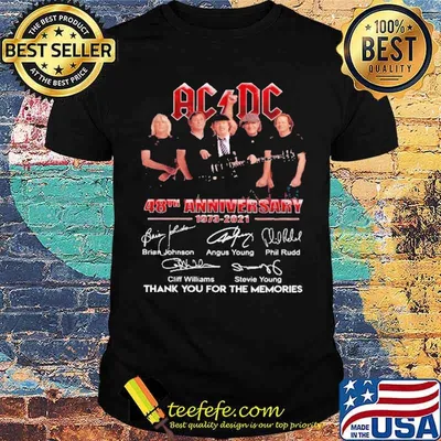 ACDC 48th Anniversary 1973 2021 Thank You For The Memories Shirt