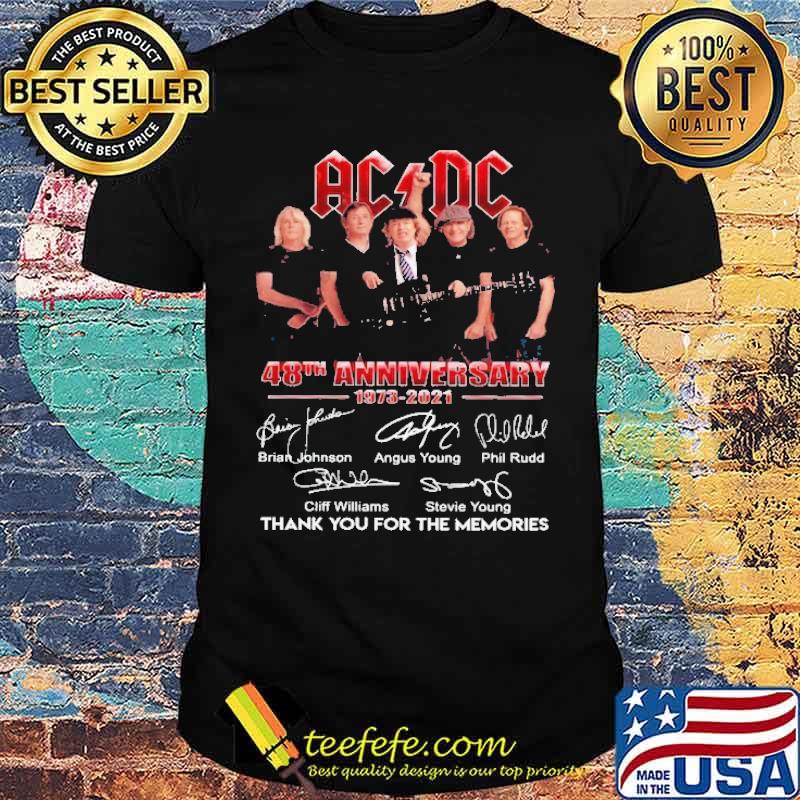 ACDC 48th Anniversary 1973 2021 Thank You For The Memories Shirt