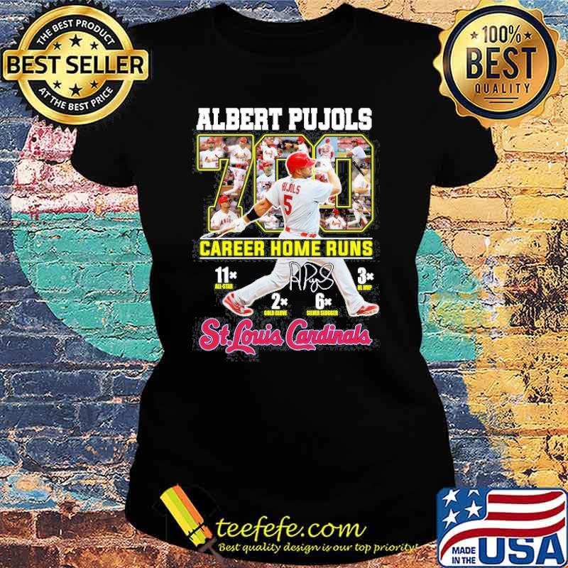 Albert Pujols Career Home Runs St. Louis Cardinals Shirt Ladies tee Albert Pujols Career Home Runs St. Louis Cardinals Shirt Ladies tee