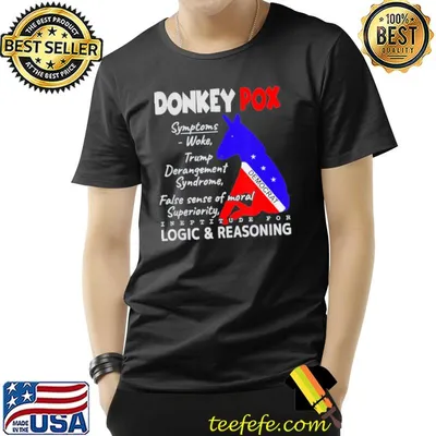 AntI Biden donkey pox sympstoms America political joke classci shirt