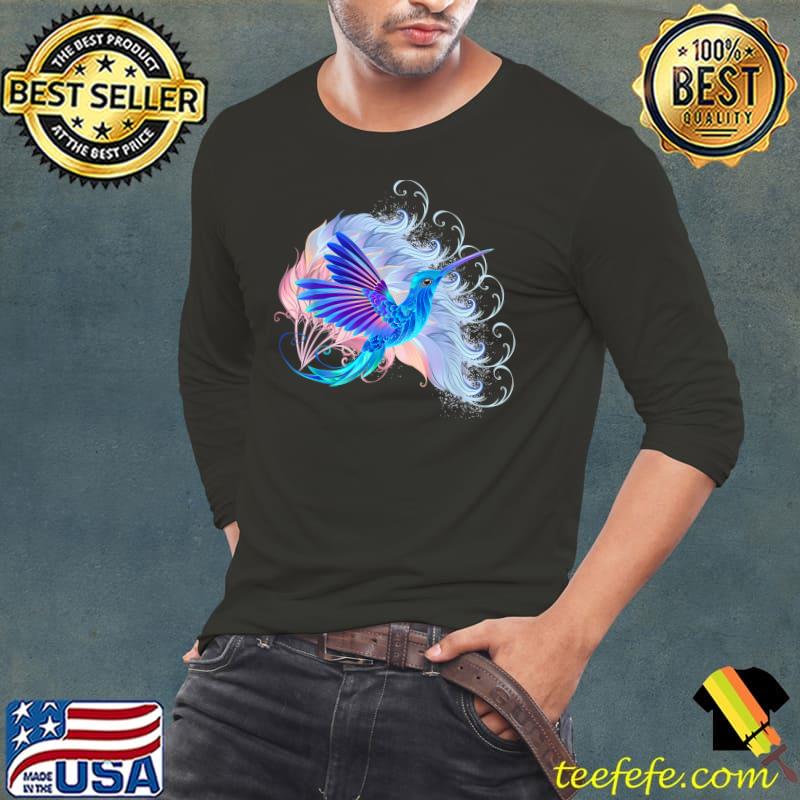 Awesome Colibri Feather Casual Plus Graphic T-Shirt Long Sleeve Tee Awesome Colibri Feather Casual Plus Graphic T-Shirt Long Sleeve Tee