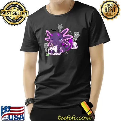 Axolotl Vampire Halloween Cute Axolotl Pastel Goth T-Shirt