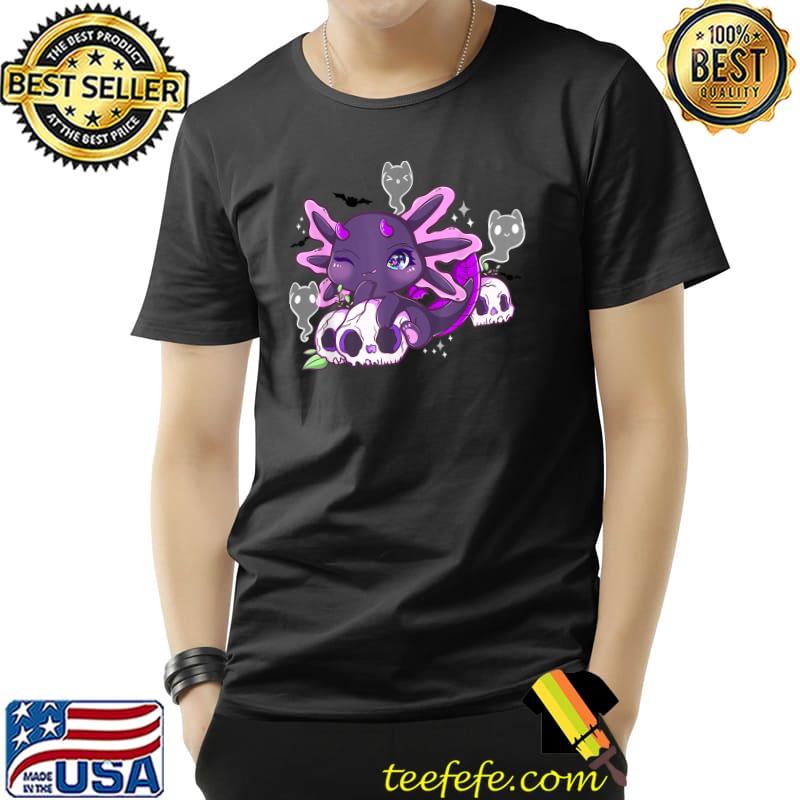 Axolotl Vampire Halloween Cute Axolotl Pastel Goth T-Shirt
