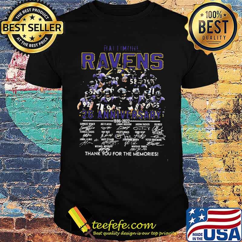 Baltimore Ravens 26th Anniversary 1996 2022 Shirt Baltimore Ravens 26th Anniversary 1996 2022 Shirt