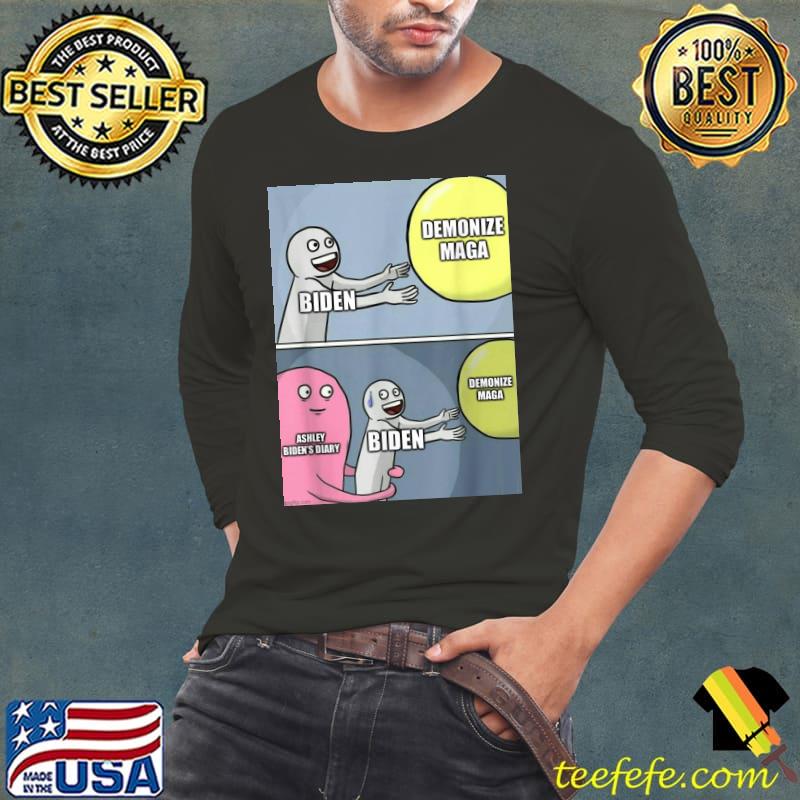 Biden demonizing maga ultra maga united state flag s Long Sleeve Tee Biden demonizing maga ultra maga united state flag s Long Sleeve Tee