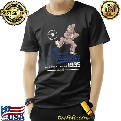 Bigfoot Baseball Club 1935 Seatlle Squatches For Sasquatch Believer T-Shirt