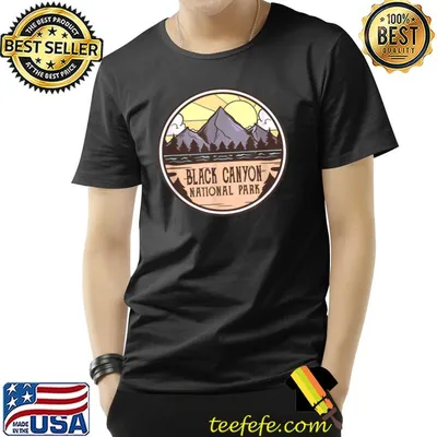 Black Canyon National Park Hiking Hiker Colorado Mountain Sunset Vintage T-Shirt