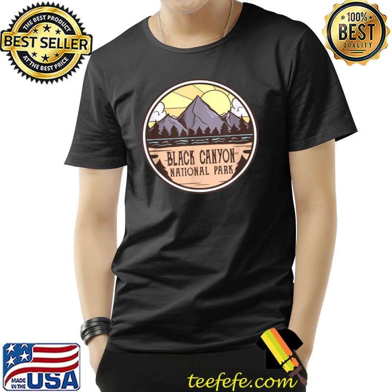 Black Canyon National Park Hiking Hiker Colorado Mountain Sunset Vintage T-Shirt