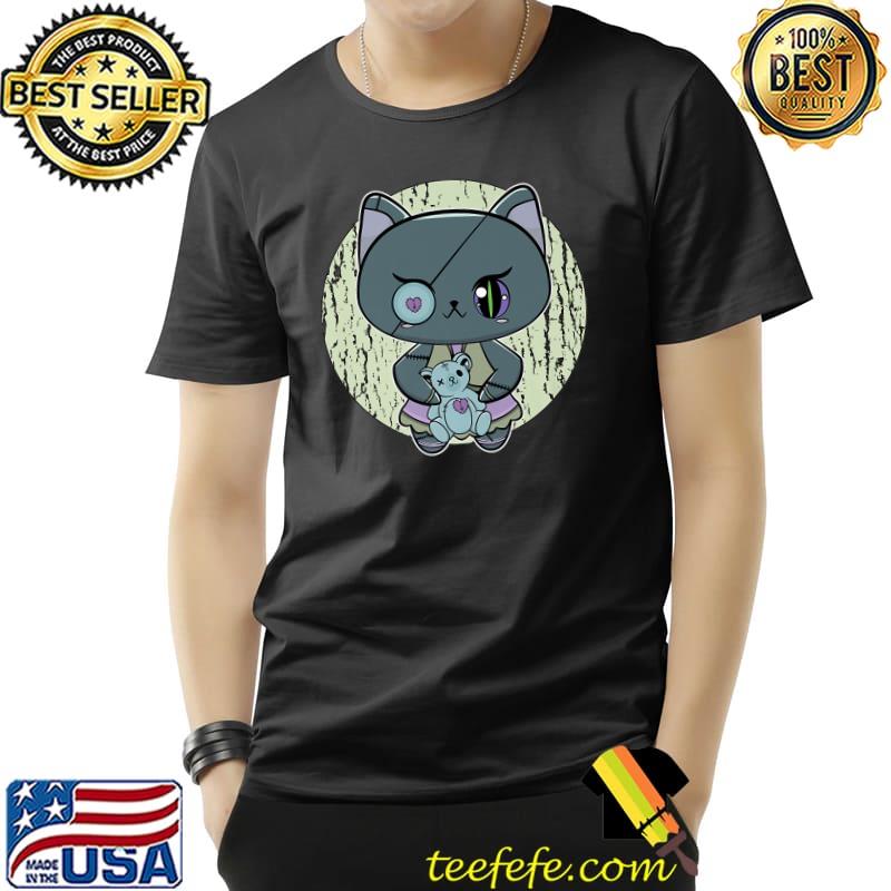 Black Cat And Magic Teddy Bbear For Horror Halloween T-Shirt Black Cat And Magic Teddy Bbear For Horror Halloween T-Shirt