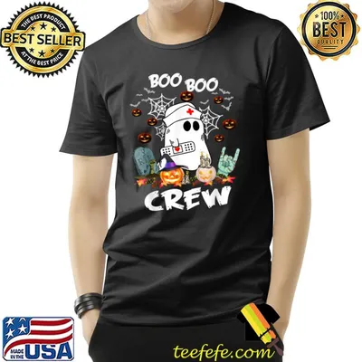 Boo Boo Crew Nurse Pumpkins Halloween Spooky Season T-Shirt