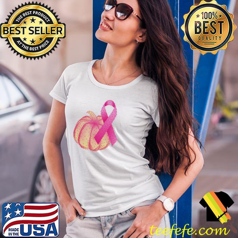 Breast cancer awareness pumkin pink ribbon s Ladies Tee Breast cancer awareness pumkin pink ribbon s Ladies Tee