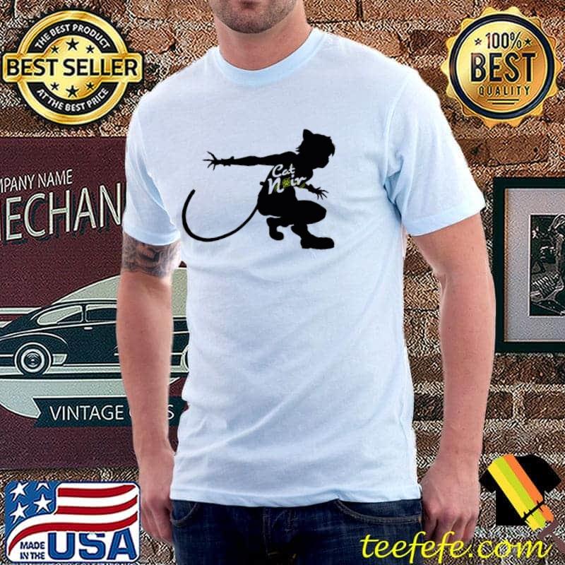 Cat noir character miraculous ladybug cat noir silhouette classic shirt Cat noir character miraculous ladybug cat noir silhouette classic shirt