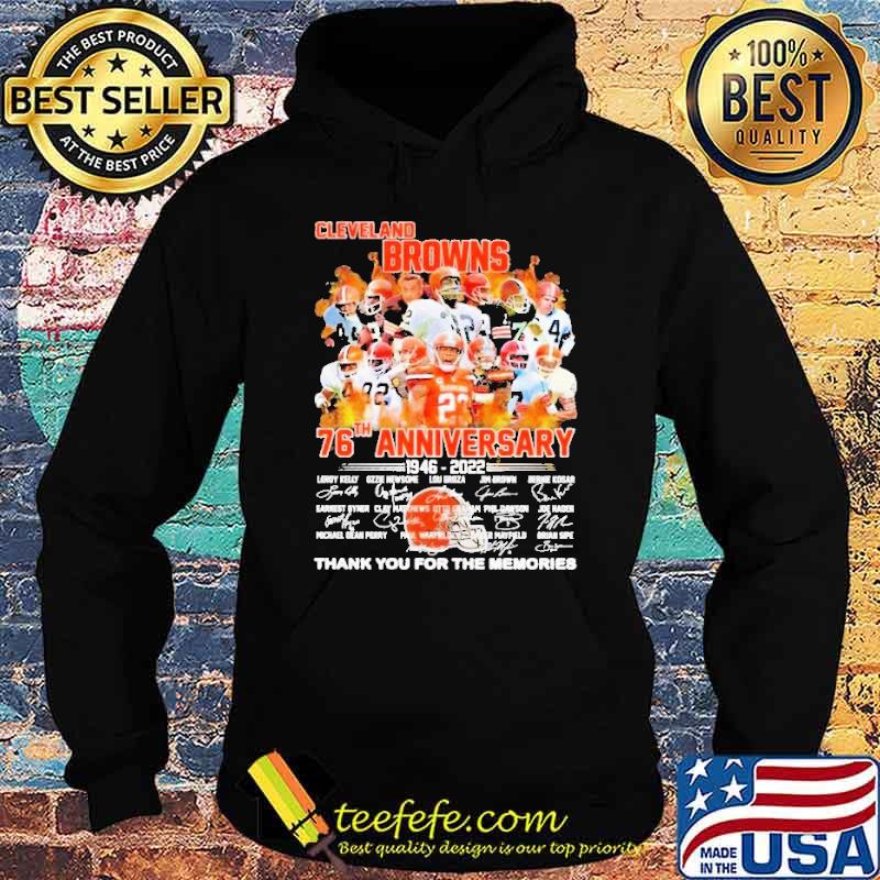 Cleveland Browns 76th anniversary Thank You For The Memories Shirt Hoodie Cleveland Browns 76th anniversary Thank You For The Memories Shirt Hoodie