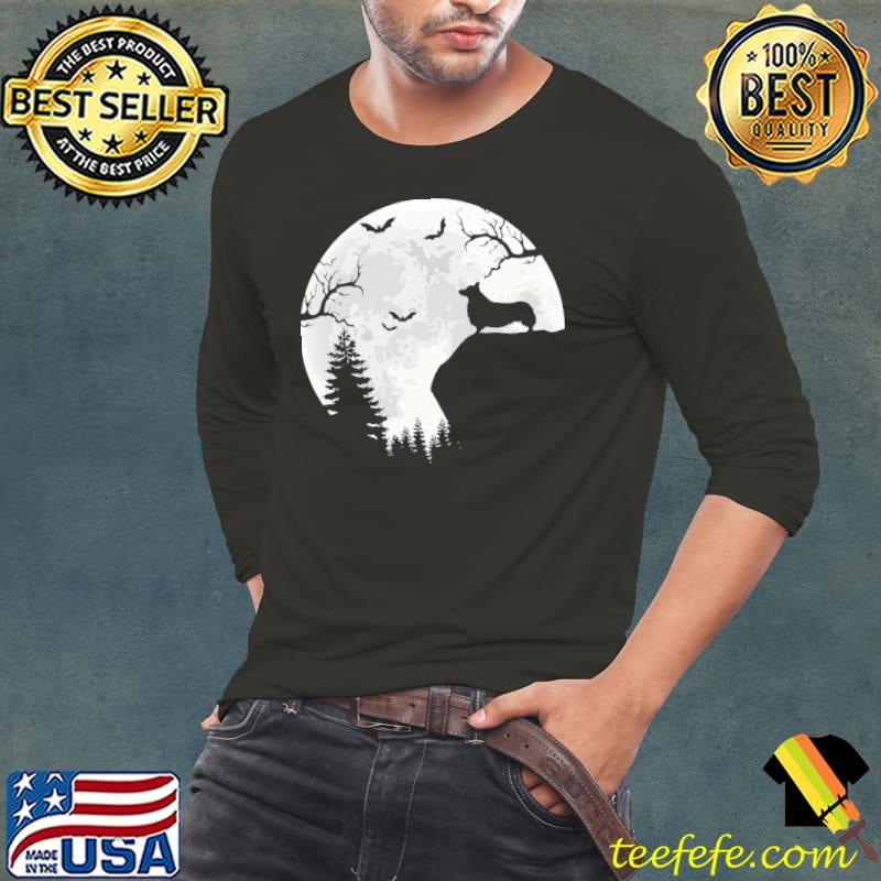CorgI and moon funny halloween pet lovers classic s Long Sleeve Tee CorgI and moon funny halloween pet lovers classic s Long Sleeve Tee