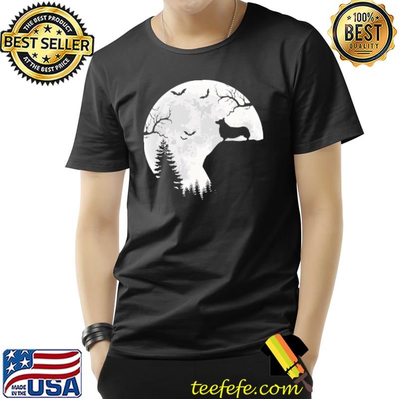 CorgI and moon funny halloween pet lovers classic shirt