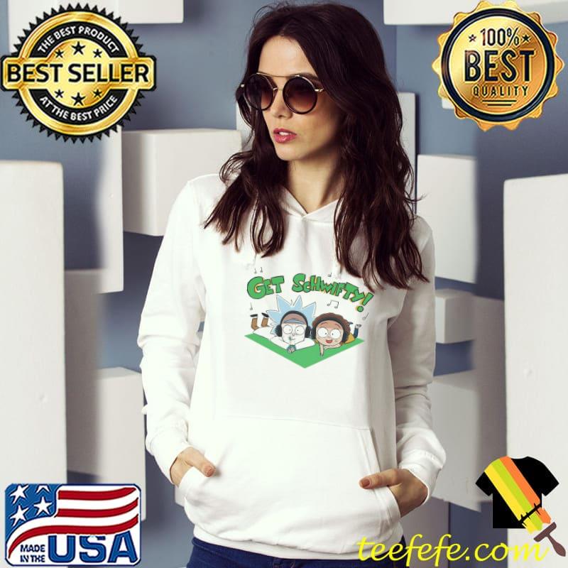 Cute chibI rick and morty listing to music get schwifty classic s Hoodie Cute chibI rick and morty listing to music get schwifty classic s Hoodie