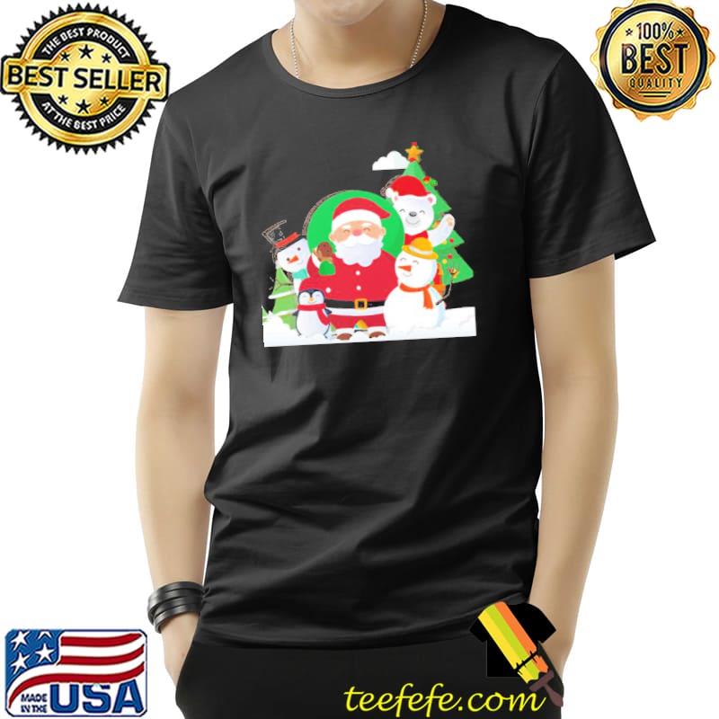 Cute kid's art happy merry christmas shirt