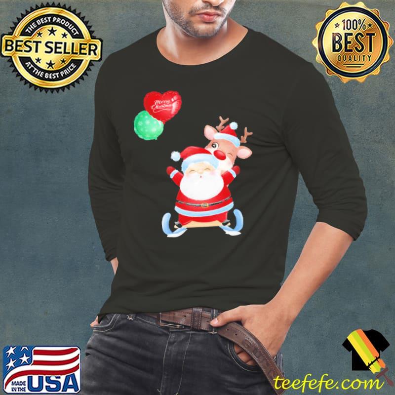 Cute santa claus holding baloons s Long Sleeve Tee Cute santa claus holding baloons s Long Sleeve Tee