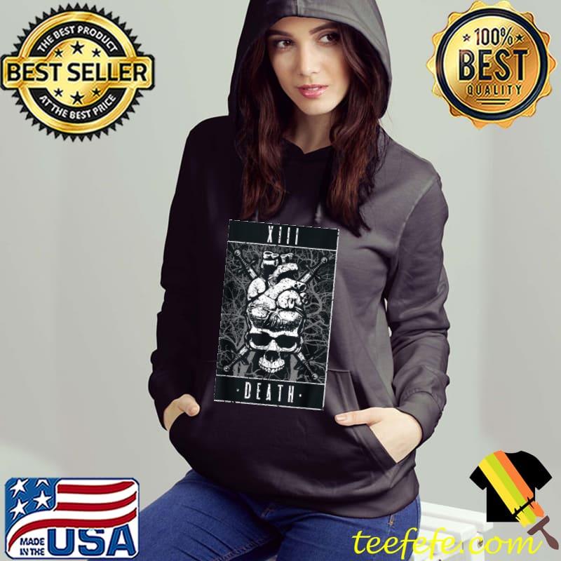Death tarot card vintage gothic anatomical heart skull classic s Hoodie Death tarot card vintage gothic anatomical heart skull classic s Hoodie