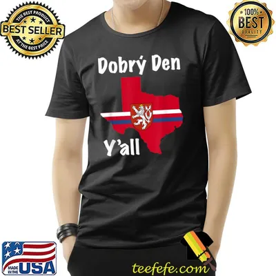 Dobry Den Czech Texas Heritage Maps T-Shirt