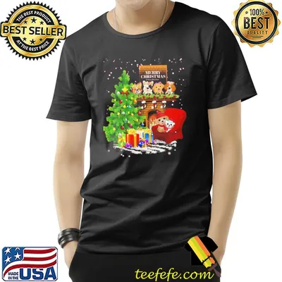 Dogs the fireplace merry christmas dog shirt