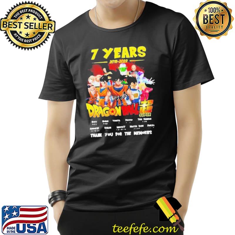 Dragon ball 7 years thank for the memories signatures shirt