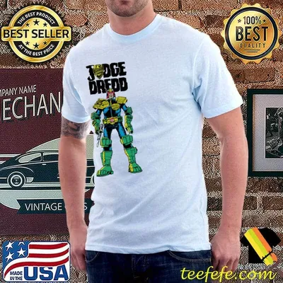 Dredd judge jury and executioner black logo shirt