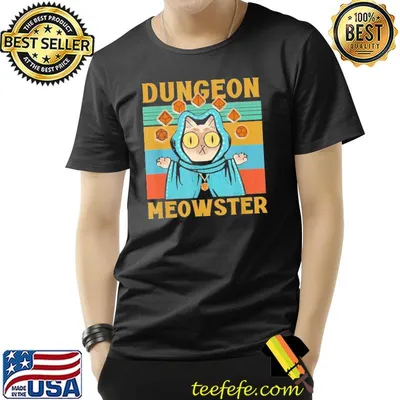 Dungeon meowster funny nerdy halloween cat dad shirt