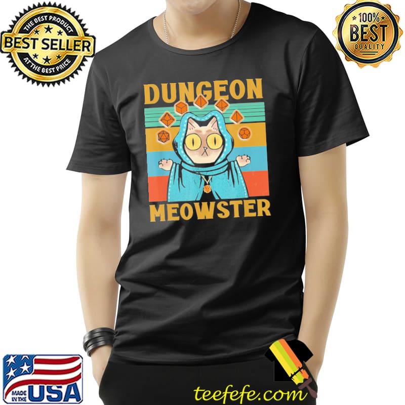Dungeon meowster funny nerdy halloween cat dad shirt