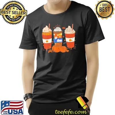 Fall coffee halloween pumpkin latte drink cup pumpkin classic shirt