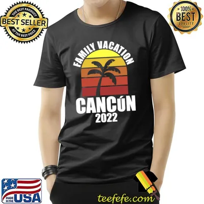 Family Vacation Cancun 2022 Palm Tree Vintage T-Shirt