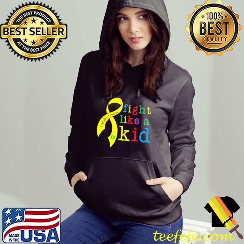 Fight like kid childhood cancer awareness retro gold ribbon classic s Hoodie Fight like kid childhood cancer awareness retro gold ribbon classic s Hoodie