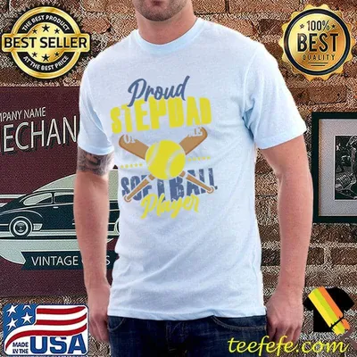 For step dad from softball player funny step dad classic shirt