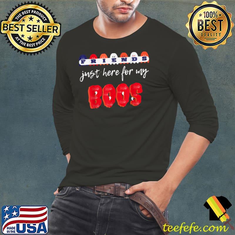 Friends Just Here For My Boos Ghost Icons Halloween T-Shirt Long Sleeve Tee Friends Just Here For My Boos Ghost Icons Halloween T-Shirt Long Sleeve Tee