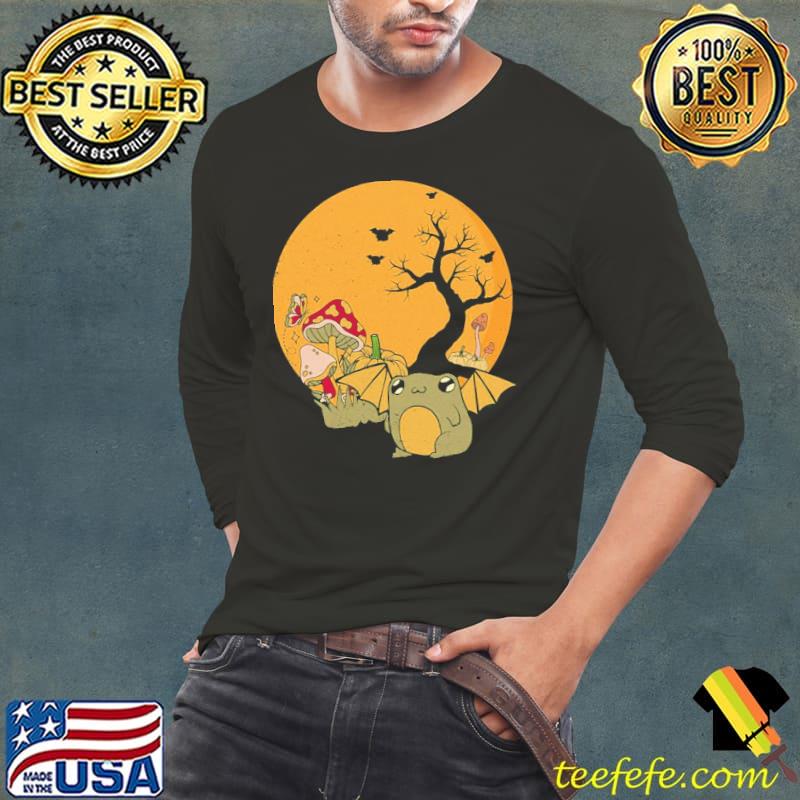 Frog bat cottagecore aesthetic halloween mushroom pumpkin classic s Long Sleeve Tee Frog bat cottagecore aesthetic halloween mushroom pumpkin classic s Long Sleeve Tee