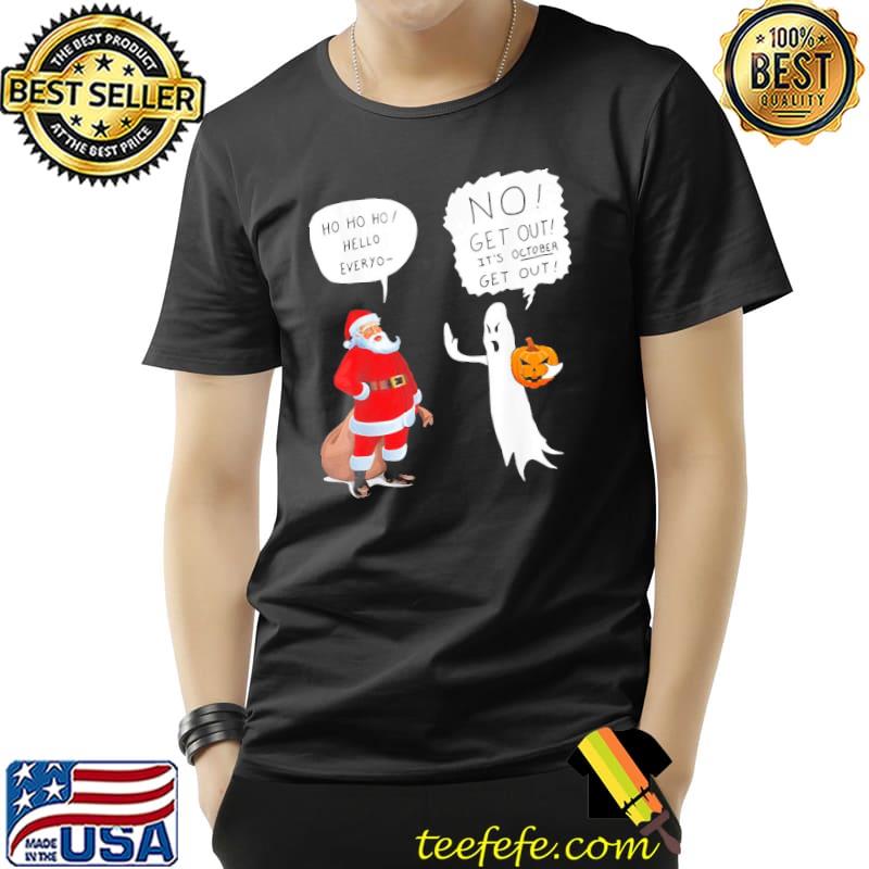Funny halloween pumpkin christmas santa shirt