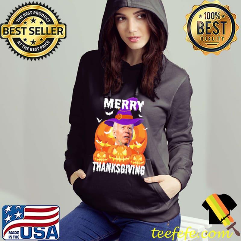 Funny Joe Biden confused merry thanksgiving for halloween s Hoodie Funny Joe Biden confused merry thanksgiving for halloween s Hoodie