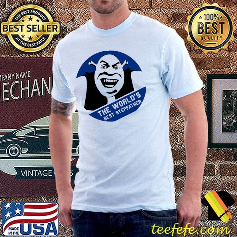 Funny step dad the world best step dad blue classic shirt