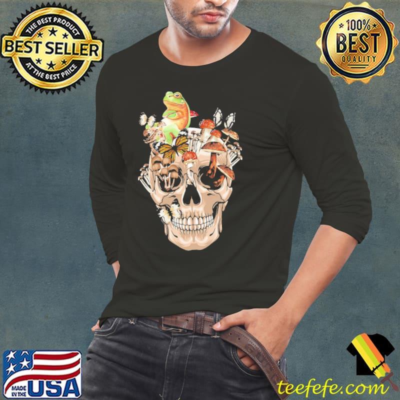 Halloween cottagecore frog vintage skull classic s Long Sleeve Tee Halloween cottagecore frog vintage skull classic s Long Sleeve Tee