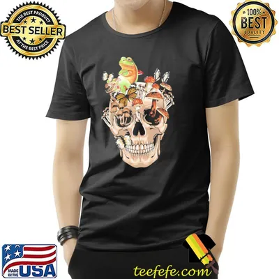 Halloween cottagecore frog vintage skull classic shirt