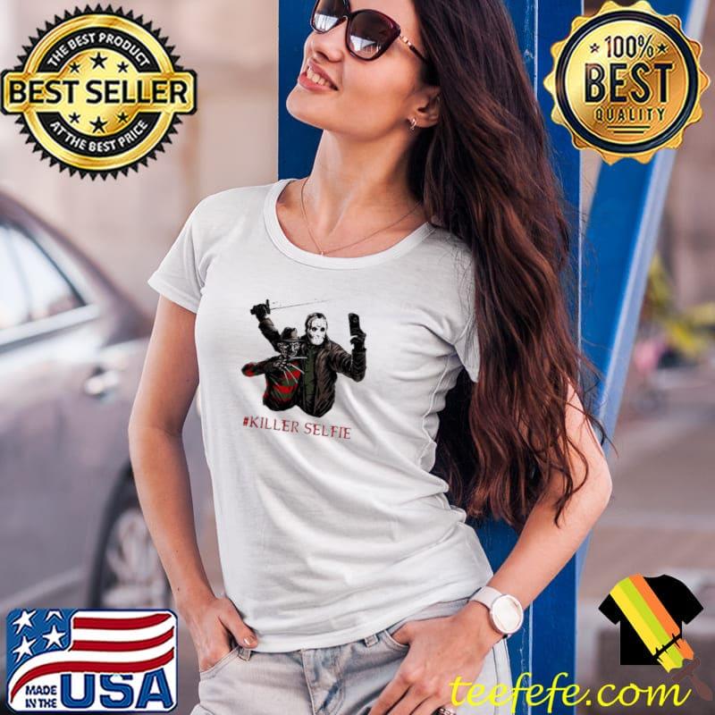 Halloween freddy krueger vs jason killer selfie freddy krueger s Ladies Tee Halloween freddy krueger vs jason killer selfie freddy krueger s Ladies Tee