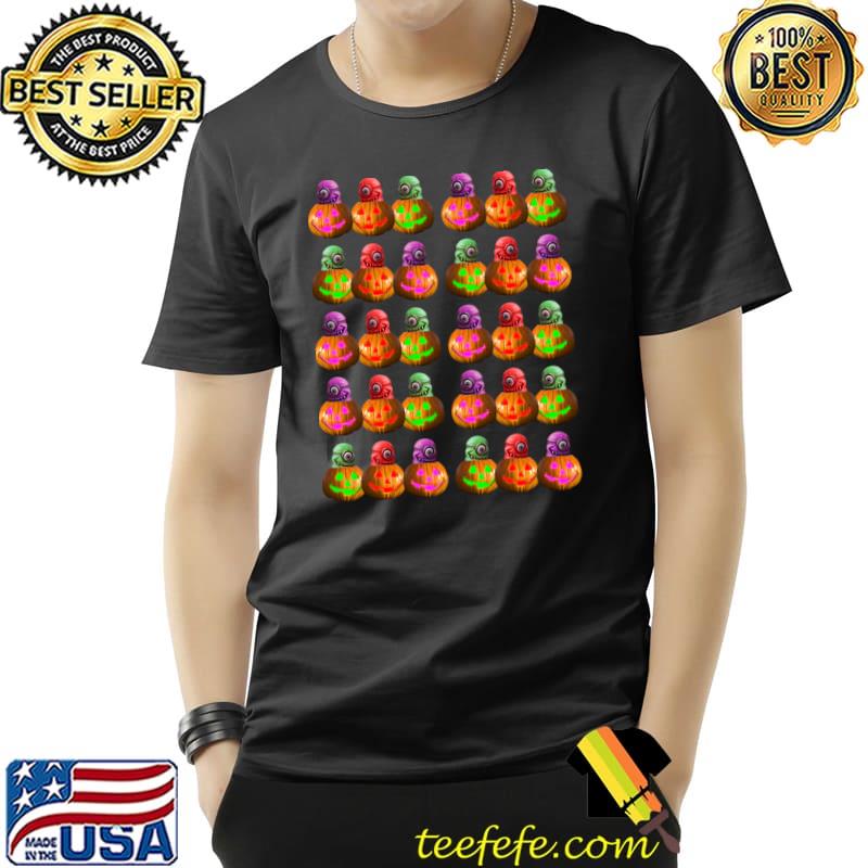 Halloween Scary Evil Pumpkin Head T-Shirt