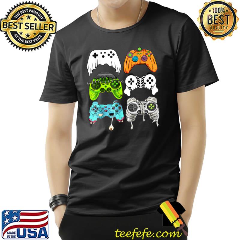 Halloween Skeleton Zombie Gaming Controllers Mummy T-Shirt