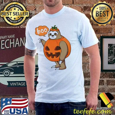Halloween Sloth halloween boo pumpkin shirt